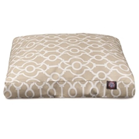 Majestic Pet Athens Sand Large Rectangle Dog Bed 78899550304